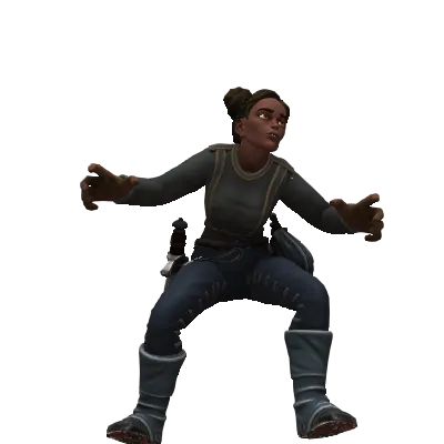 Image of a painted miniature of a human in dark clothing, from Titanforge. 